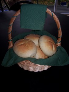 Buns fresh from the oven