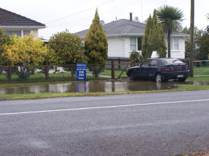 Neighbour with pond outside property